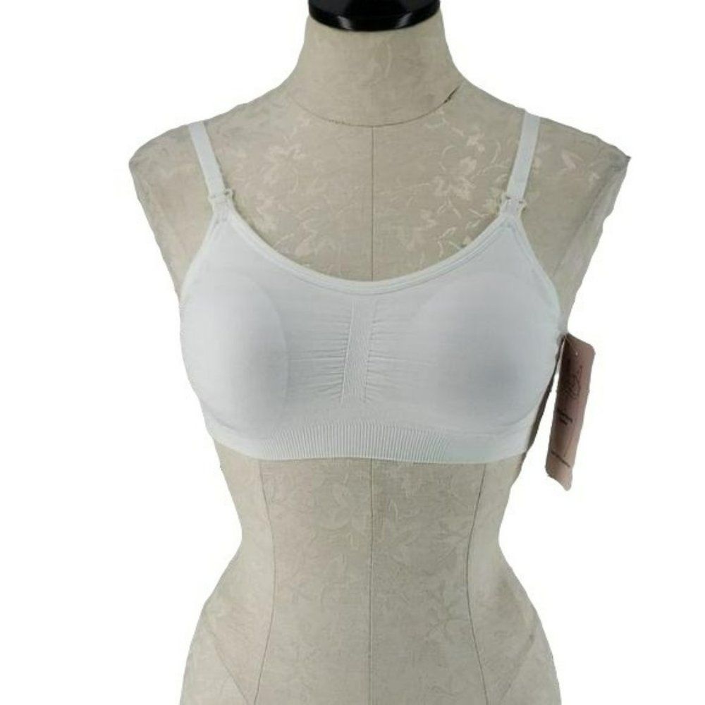 Under Control Woman's Maternity White Nursing‎ Bra Size Small